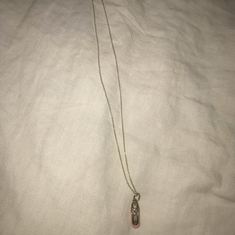 Tiffany pointe shoe necklace with diamond
